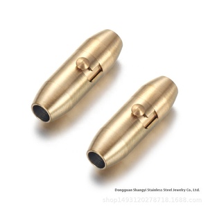 Thép không gỉ từ hạt <span class=keywords><strong>Clasp</strong></span> cho dây da Vòng đeo tay an toàn khóa với viên đạn và viên thuốc hình dạng 3mm Kích thước kết nối - Product Image 2