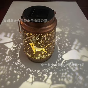 Lanterne solaire de jardin LED portable, décorative, résistante à l'eau, avec cellule solaire mono Si - Product Image 2