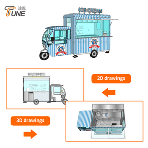 TUNE Meilleures ventes : Kiosque à bubble tea, Remorque, Cuisine mobile, Bus, Camions de restauration, Tuk-tuk, Chariot de restauration, Scooters - Product Image 2