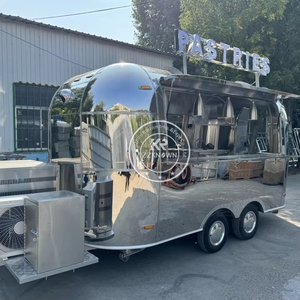 Chariot de restauration mobile sur mesure, couleur personnalisée, pour cuisine de rue, pizzeria, restaurant, fast-food, kiosque, barbecue, food truck - Product Image 1