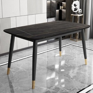 Splendido <span class=keywords><strong>Tavolo</strong></span> da Pranzo in Marmo <span class=keywords><strong>Nero</strong></span> con 4 o 6 Sedie da Pranzo in Ecopelle Nera, Grigia, <span class=keywords><strong>Bianca</strong></span>, Arancione, Blu, Color Caffè - Product Image 4