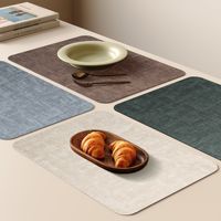 Tapis isolant thermique moderne de haute qualité en cuir, dessous de plat carré anti-brûlure, réutilisable pour la table, les bols à thé et la vaisselle à usage domestique