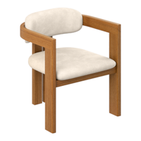 Chaise de salle à manger en bois massif artisanale, siège rembourré, design moderne et élégant, durable, confortable, écologique, chambre à coucher, hôtel