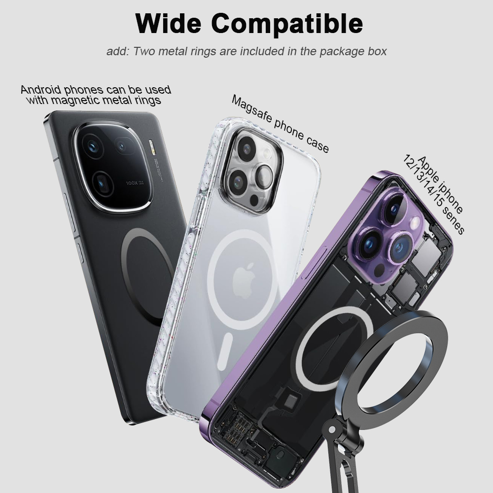 Mobile Phone Accessories Flexible Magnetic Phone Grip Holder Foldable Dual Magnet Mount for Desk Gym Metal Surfaces · image 5