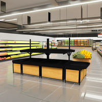 Boyuehong dubbelzijdige, zware, gegalvaniseerde metalen displayrekken, snelle installatie voor supermarkt fruit en groenten