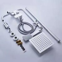 Ensemble de douche Duchas élégant robinet mitigeur de douche pluie à montage mural mitigeur Surface chromée Jet en céramique poli