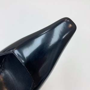 Zapatos de tacón alto elegantes para fiesta o boda, con punta en pico y correa, de cuero patentado, para mujer, sandalias de tacón alto con una sola correa. - Product Image 5
