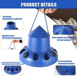 <span class=keywords><strong>Mangeoire</strong></span> <span class=keywords><strong>anti</strong></span>-éclaboussures pour volailles, 11 trous, pour canards, oies, cailles, pigeons, distributeur automatique de nourriture - Product Image 5