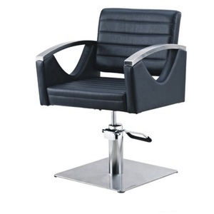 Silla de peluquería estilo salón, silla de peluquería de acero inoxidable, mobiliario de salón de belleza, silla de barbero moderna negra, silla de estilismo hidráulica para salón - Product Image 1