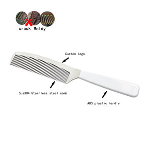 Vente en gros peigne en acier inoxydable couleur taille logo personnalisé peigne en plastique peigne de salon de coiffure - Product Image 3
