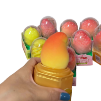 Vente en gros de sucettes glacées 3D en forme de fruits, saveurs mélangées mangue, pêche, fraise, raisin, vente en gros de glaces