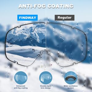 Gafas de Esquí/Snowboard de Plástico para Adultos y Jóvenes Unisex, Protección UV, Lentes Tóricas para Deportes, Actividades al Aire Libre, Ciclismo - Product Image 4
