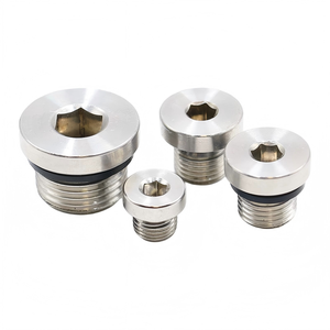 M12 M10 X 1 1.5 2 Pitch 18-8 Stainless Steel Hexagon Socket Allen Flange ED Ring Sealing Plug Oil Plug dengan Flange Edge - Product Image 1
