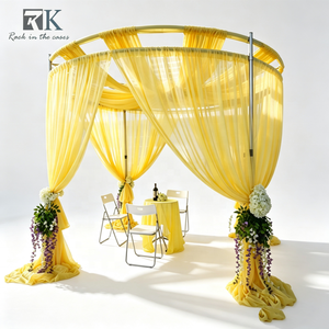 Soporte de Fondo Portátil de Alta Calidad con Estructura de Tubos y Cortinas, Tubo Telescópico para Decoraciones de Boda - Product Image 1