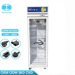 Réfrigérateur commercial à porte unique OEM 388L, refroidi par air, <span class=keywords><strong>avec</strong></span> cadre, pour boissons et glaces, vitrine de présentation - Product Image 1