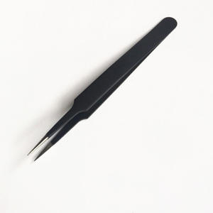 Vente directe usine – Pince à épiler de précision en acier inoxydable durable, antistatique, à prise parfaite, pour cils fins et plumes de nid d'oiseau - Product Image 3