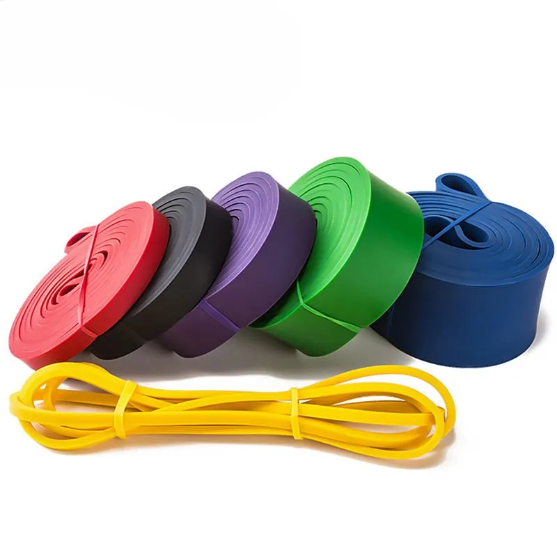 Personalizzato elastico lungo yoga power pull up fasce elastiche attrezzature per l'allenamento esercizio palestra bande di resistenza in lattice set