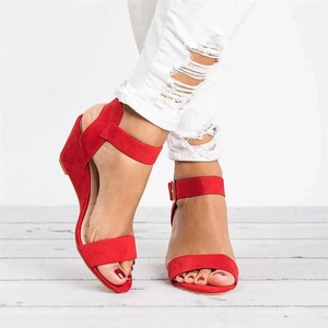 New Arrival Buckle Ankle Strap Slingbacks <strong>Wedge</strong> Heel Women <strong>Summer</strong> Office Lady Sandals Office Lady <strong>Shoes</strong> - Product Image 2