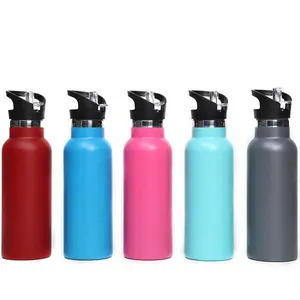 ECO friendly New Design Kids BPA Free Vacuum Thermos Stainless Steel Water Bottle with straw 500ml free bpa for school kids