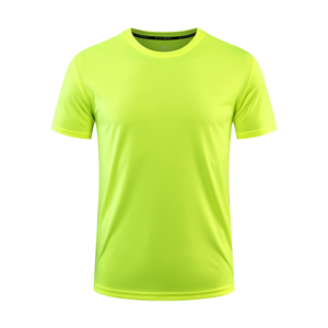 <b>Bright</b> Blue Quick Dry <b>Men</b> T <b>Shirt</b> Breathable Knitted Short Sleeve Sports Tee Custom Logo Crew Neck Training Wear - Product Image 2