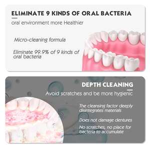 Smilefind productos de higiene bucal multiusos retenedor limpiador saludable efervescente disolver manchas Oem alineador tableta de limpieza - Product Image 5