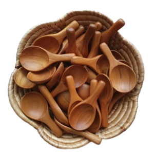 Cucharas de Servir y Cucharas para Café/Té de Madera Maciza de Acacia, Utensilios de Cocina Antiadherentes, Diseño Moderno y Lujoso, Regreso a Clases - Product Image 1