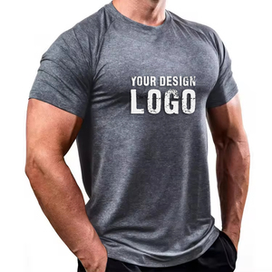 Camiseta Deportiva de Poliéster de Secado Rápido Personalizada de Fábrica para Hombre, Camiseta Deportiva de Gimnasio al por Mayor OEM - Product Image 1