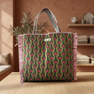 Bolsos Tote de Tela de Algodón Acolchados de Color Sólido con Cierre de Cremallera, Ideales para la Playa y Compras de Verano para Damas - Product Image 1