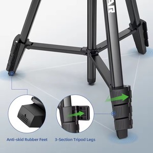 Tête panoramique <span class=keywords><strong>Huepar</strong></span> CT152 avec vis 1/4 "-20 5/8"-11 360 ° utilisation horizontale montage fileté 1.52m hauteur trépied de niveau <span class=keywords><strong>Laser</strong></span> télescopique - Product Image 5