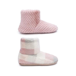 Zapatillas de invierno de felpa para mujer, botas cálidas para el hogar - Product Image 1
