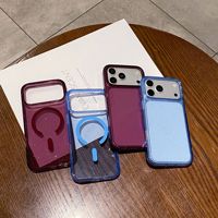 Coque de téléphone magnétique à chargement sans fil en TPU et PC, transparente et scintillante, pour iPhone 17 Pro Max 18 Pro Max
