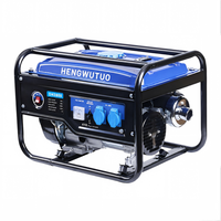 Générateur d'essence portable 5500W 220V 380V 50Hz à démarrage électrique, châssis ouvert, AVR, alimenté au gaz pour l'alimentation de secours à domicile et à la ferme