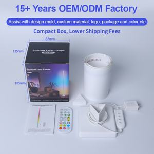 Lampe sur pied intelligente RGB à intensité variable, éclairage d'angle décoratif moderne à LED, lampe sur pied RGB pour la maison, le bureau, le salon - Product Image 4