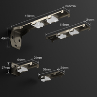 Rail de rideau en aluminium de haute qualité, robuste, pour plafond, rail de rideau en forme de S, 1001