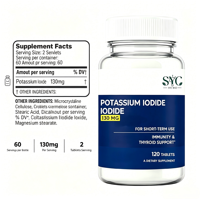 Comprimés de Iodure de Potassium en Gros OEM pour le Soutien de la Santé Thyroïdienne, Complément Quotidien d'Iode, 120 Comprimés, Usage Adulte