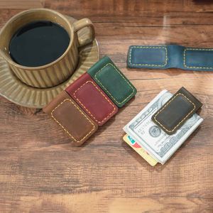 Vintage Leather Money Slim Portable Cash Clip Multifunctional Foldable Magnetic <b>Bookmark</b> - Product Image 5