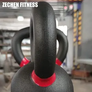 Zechen eğitim fitness spor gücü vinil kaplı rekabet kettlebells dökme demir özel logo kettlebells