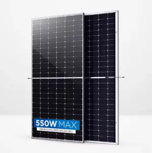 Trina güneş Vertex 550W Bifacial çift cam güneş enerjisi sistemi için 210mm TSM-DEG19C.20 yarım hücre PV panelleri