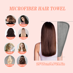 Buena calidad, venta al por mayor, logotipo personalizado, gran secado rápido, súper suave, <span class=keywords><strong>chica</strong></span>, mujer, <span class=keywords><strong>toalla</strong></span> de pelo de <span class=keywords><strong>microfibra</strong></span> - Product Image 5