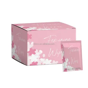 Lingettes d'hygiène féminine de voyage individuelles de marque privée Lingettes affleurantes PH équilibrées