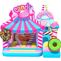 Château gonflable Candy Inflatables avec toboggan, aire de jeux gonflable pour enfants, château gonflable avec toboggan