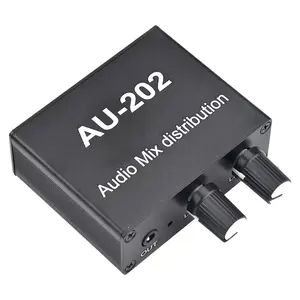 AU-202 Power amplifier Audio amplifier Audio signal amplifier Headset external volume power control two input