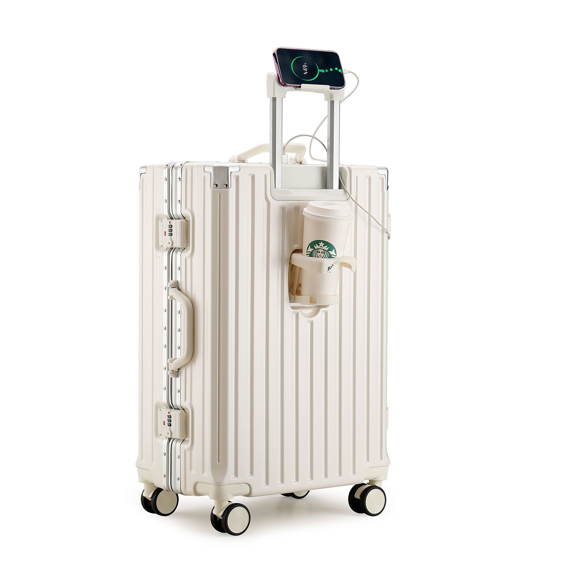 Porte-gobelet multifonctionnel blanc