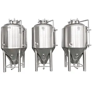 Tanque de fermentación de cerveza cónico de doble pared pequeño usado por microcervecería de 200l tanque de almacenamiento de acero inoxidable nano fermentador