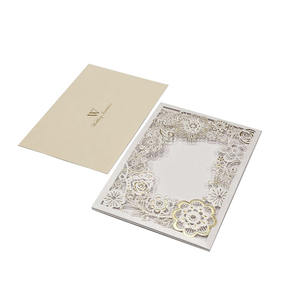 With Envelope Marriage Cards Gold <strong>Pearl</strong> Hot Stamping Laser Cut Luxury Wedding Invitation Cards - Product Image 5