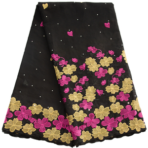 Prix de Gros 3555, Tissu Brodé Voile Suisse Lafaya pour Robe de Soirée Aso Ebi - Product Image 6