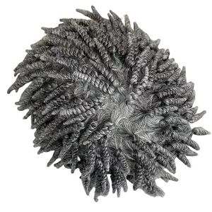 Sistema de cabello humano 100% atado a mano para <span class=keywords><strong>hombre</strong></span> 1B80 gris #8*10 <span class=keywords><strong>trenzas</strong></span> <span class=keywords><strong>afro</strong></span> Base de PU de piel de 6 pulgadas con densidad 130% - Product Image 1