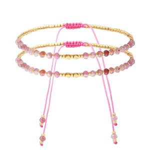 Bracelets empilables unisexes en <span class=keywords><strong>pierre</strong></span> naturelle <span class=keywords><strong>Miyuki</strong></span> KKBEAD plaqués or 18 carats - Cadeau tendance pour les anniversaires et les occasions festives - Product Image 5