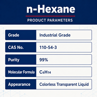 Solvant industriel n-hexane CAS 110-54-3, huile de solvant d'extraction pour applications industrielles d'extraction et de nettoyage