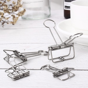 Industrial Grade 304 Stainless Steel 51MM besar pas klip kotak File berongga ekor panjang Phoenix <span class=keywords><strong>Folder</strong></span> kertas uji logam - Product Image 4
